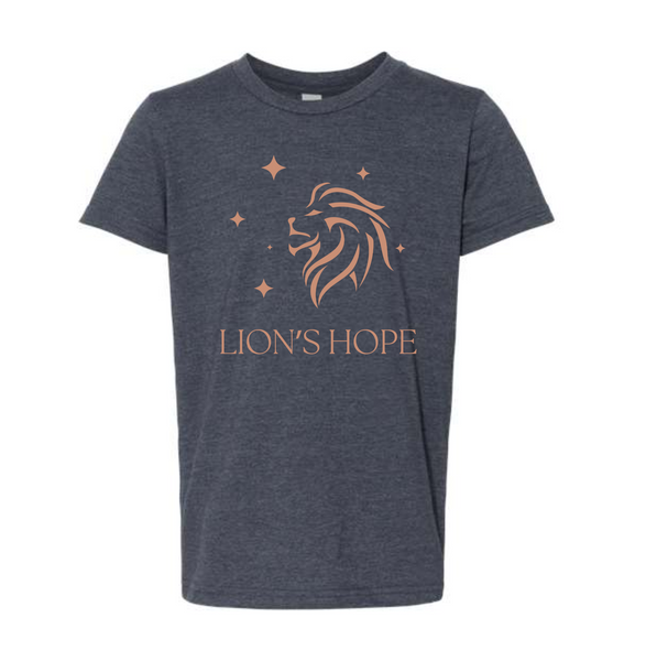 Lion's Hope Youth Tee Heather Navy
