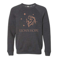 Lion's Hope Crew Sweatshirt Heather Dark Gray