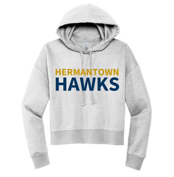 PTO Adult Crop Hoodie Hermantown Hawks DT6101