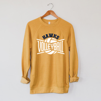 Hermantown Volleyball Adult Crew Curved Bella