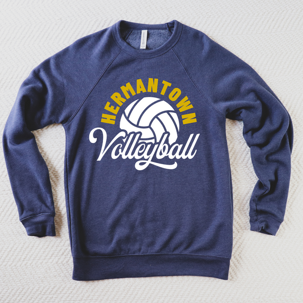 Hermantown Volleyball Adult Cursive Curved Bella