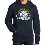 Hermantown Volleyball Youth Hoodie DT6100Y Curved