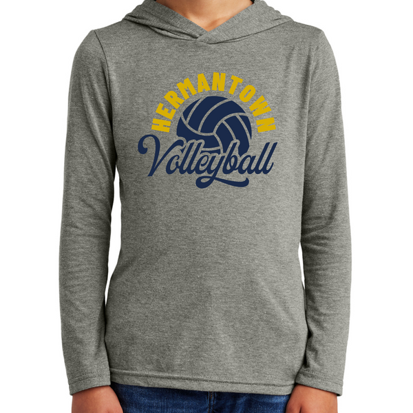 Hermantown Volleyball Youth Long Sleeve Tee w/ Hood DT139Y
