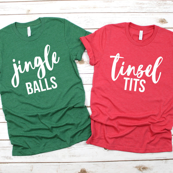 Jingle Balls & Tinsel Tits Couples Tee