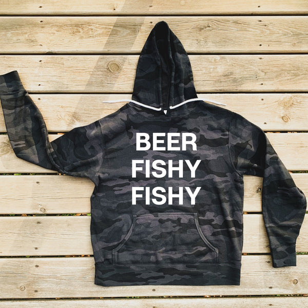 Beer Fishy Fishy Camo Hoodie