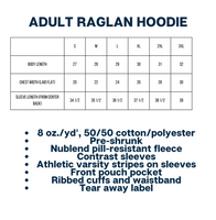 Hockey Raglan Adult Hoodie Hawks