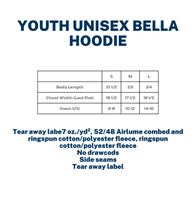 HYB Youth Hooded Sweatshirt Bella