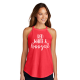 Red White and Boozed Rocker Tank