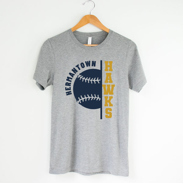 Hermantown Baseball Adult Tee Vertical