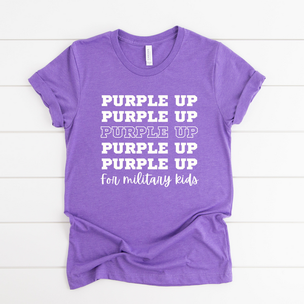 Purple Up for Military Kids - Unisex Adult Tee